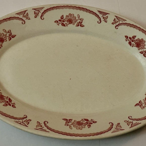 Vintage Homer Laughlin American Rose Oval Serving Platter - Rare Floral Piece - Picture 12 of 15